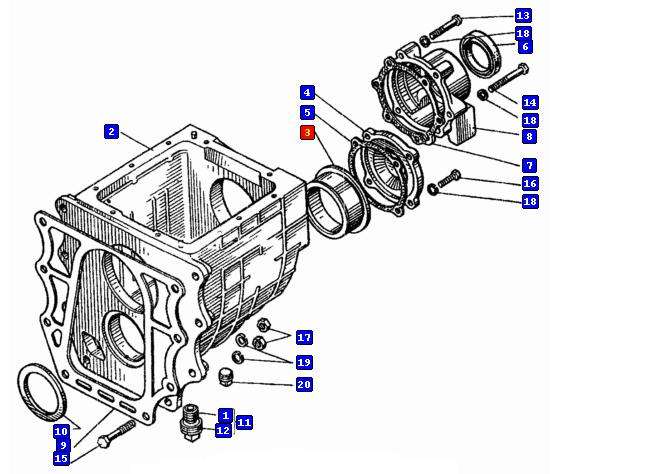 Гнездо заднего подшипника промежуточного вала делителя (ТМЗ)