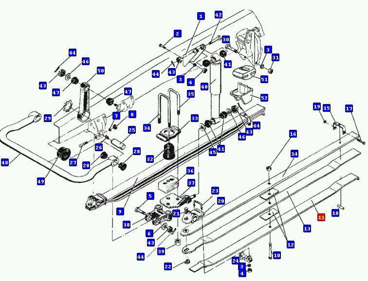 Лист №3 рессоры передней 3-х лист (МАЗ)