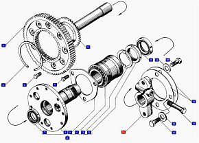 Фланец полумуфты привода ТНВД (под шпонку) (MR)