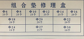 Набор латунных шайб (обрезиненные) от М6-М30 (MR)