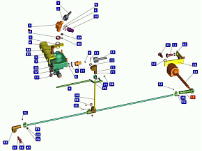 Муфта тяги регулятора тормозных сил (длинная) (MR)