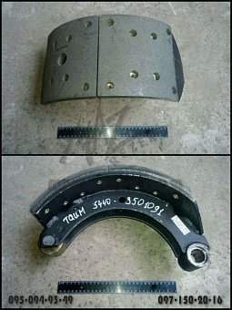 Колодка тормозная МАЗ-5440,6430 передняя левая (ширина накладки 180 мм) (ТАИМ)