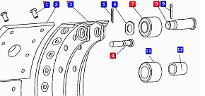 Р/к тормозной колодки (ролик+ось) МАЗ-4370 (Беларусь)