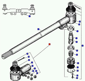 Наконечник рулевой в сборе левый (Россия)