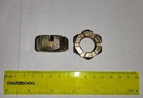 Гайка пальца крепления амортизатора (корончатая) М20х1,5 (МАЗ)