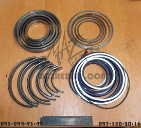 Р/к гидроцилиндра 5-ти шток.(полный) (D от 80-88 до160-170) (РТИ+ФТОР+МЕТАЛЛ) (Гидромаш, Беларусь)