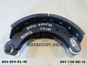 Колодка тормозная в сборе левая (ширина накладки 160 мм) (ТАИМ) 9919-3501091