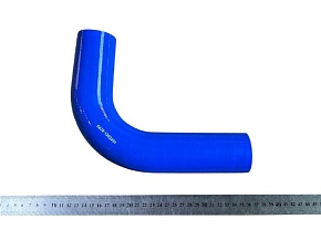 Патрубок радиатора угловой МАЗ (L1-230/L2-190/d-60 угол 90) 4-х слойный (СИЛИКОН) С/К
