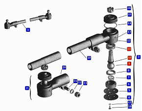 Палец рулевой с сухарями в сборе МАЗ-4370 (Беларусь)