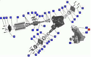 Механизм рулевой нового образца МАЗ-5440,6430 (БААЗ)