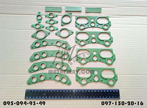 К-кт прокладок ГБЦ общ. гол.(резинки+уплотнители) ЯМЗ-7511,238БЕ, ДЕ (силикон зеленый) (Балаково)