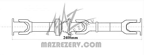Карданная передача L-2408 mm 8 отв. (Белкард) + М012496 переход с 4-х на 8 отв.